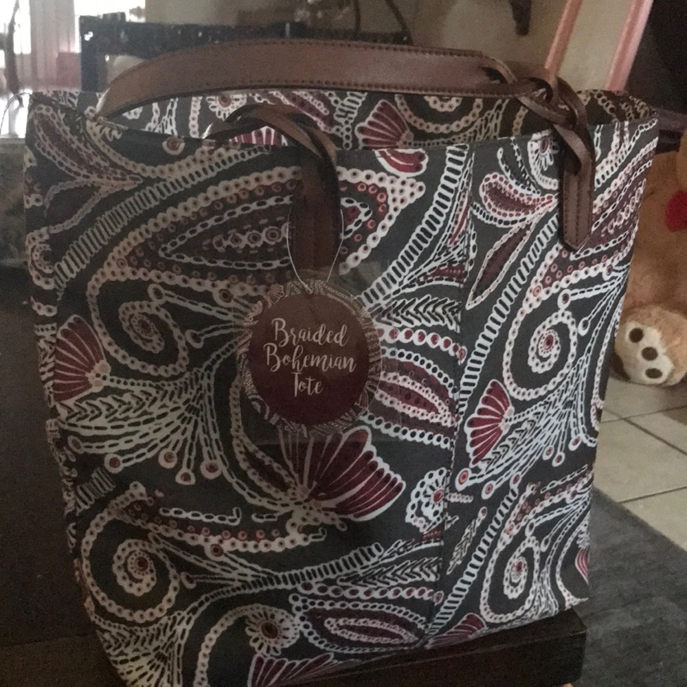 Braided bohemian tote